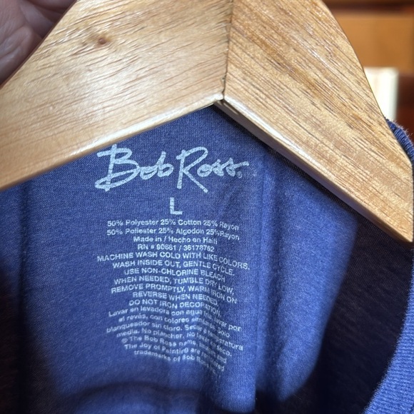 Bob Ross The Joy of Painting Blue Tee Size Large - Picture 4 of 5